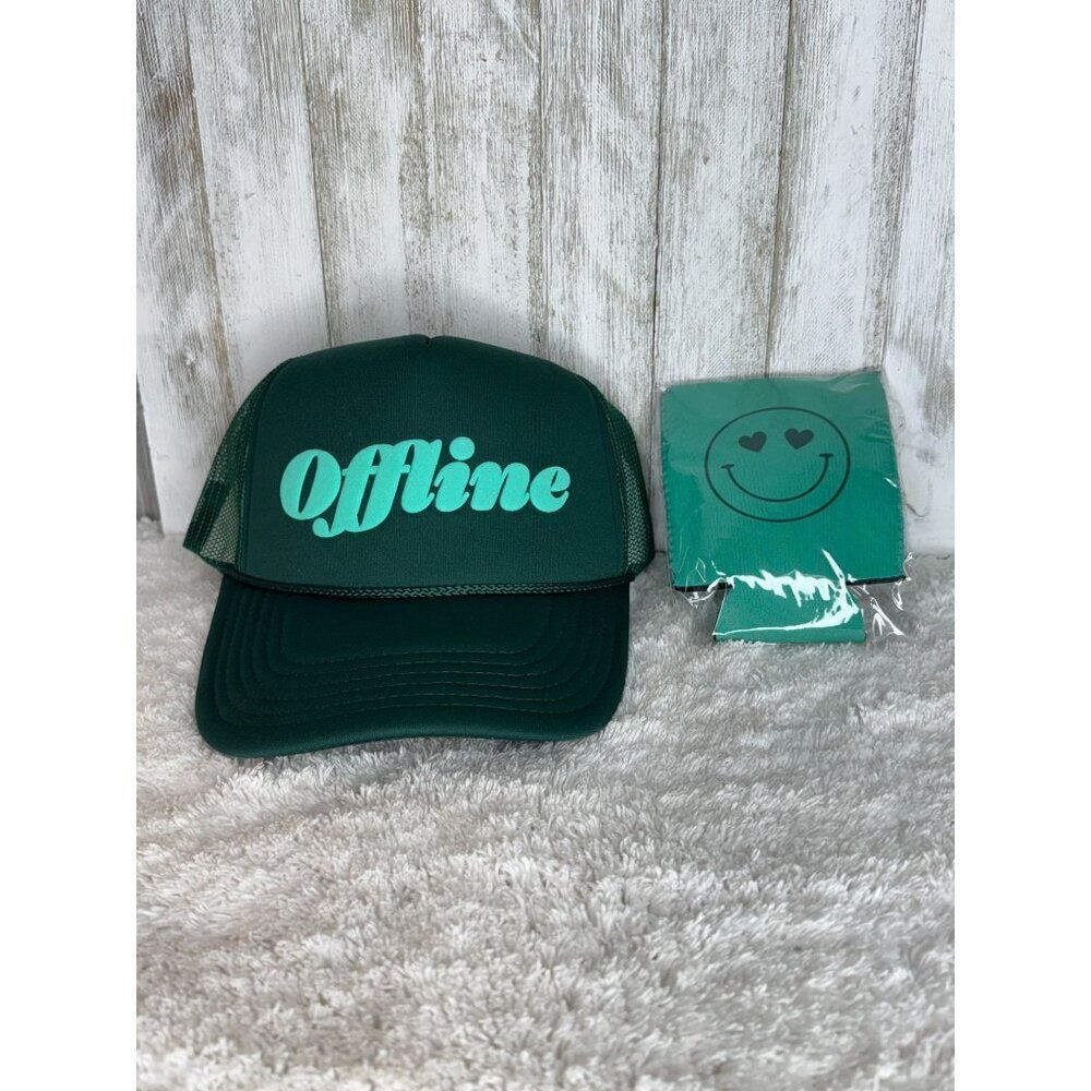 Offline Trucker Hat and Can Koozie NEW